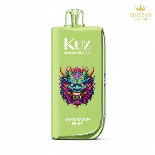 Kiwi Dragon Fruit KUZ 9000 Ultra – ready-to-use disposable vape from Queens Vaper