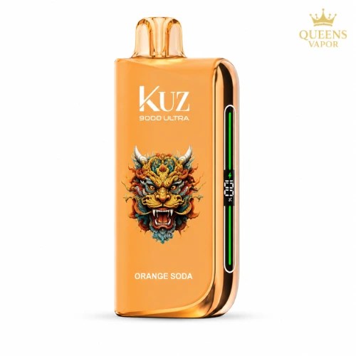 Orange Soda KUZ 9000 Ultra – ready-to-use disposable vape from Queens Vaper