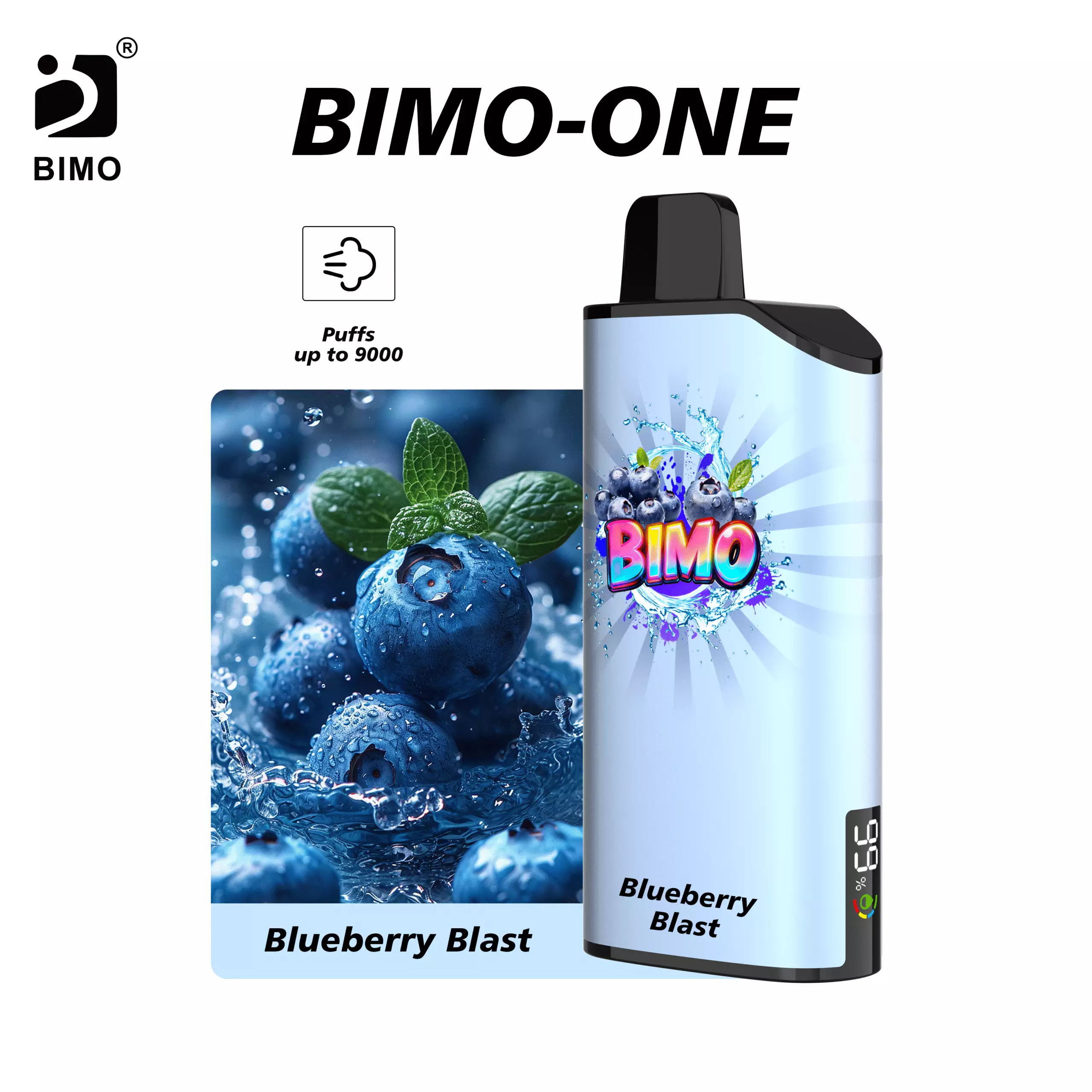 BIMO ONE 9000 Puffs – Blueberry Blast Edition