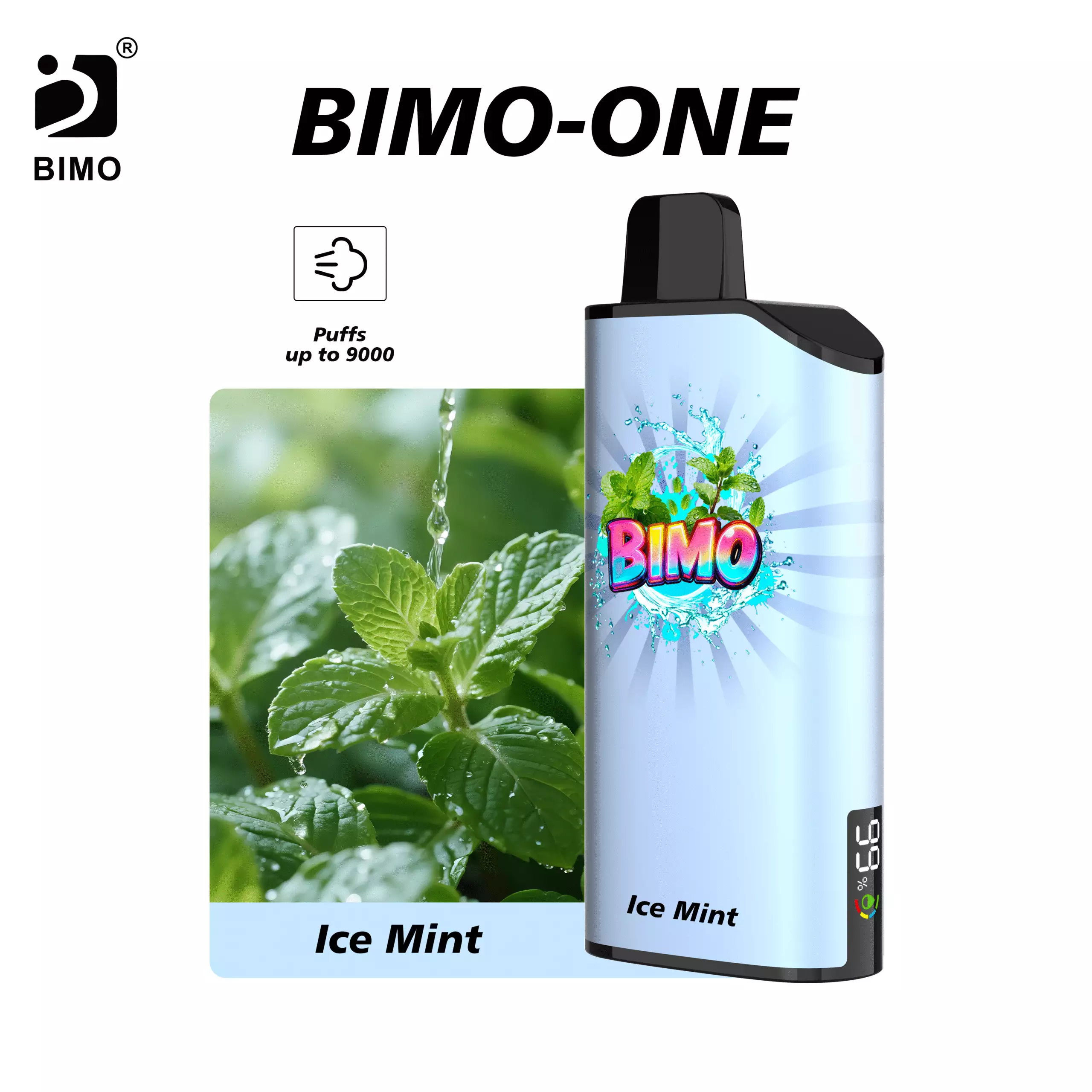 BIMO ONE 9000 Puffs – Ice Mint Edition